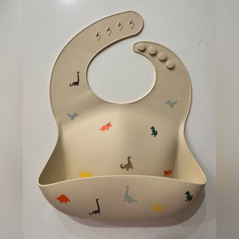 Mushie Silicone Bib (Dinosaurs)